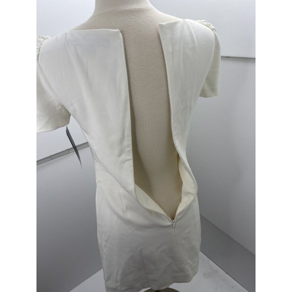 Women's French Connection Awiti Whisper Ruth Sheath Dress White Size 2 - Picture 3 of 11
